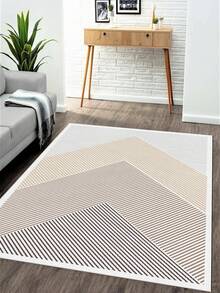 Digitally Printed Non-Slip Washable Runner And Area Rug Living Room Carpet, Modern Design | Modern, Scandinavian, Bohemian And Classic Styles | 100% Polyester - Red - View 5