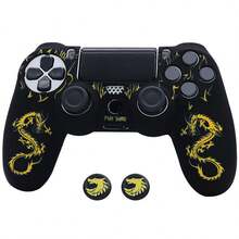 Dual Dragons Controller Skin Cover For Playstation 4 Controller, RALAN 1 Controller Protector Case+2 Customised Thumb Grips Caps - View 6
