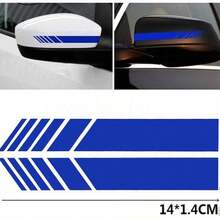 1 Pair Car Rearview Mirror Striped Decorative Stickers - A - View 4