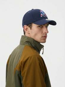 Throwback Logo Team Classic Flex Men's Cap Navy - Màu xanh lam - Xem 1