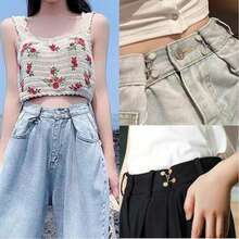 48pcs Adjustable Waist Buckle Extender Set, 8pcs/4 Styles Denim Button Pin Waist No-Sew Pants Clips (No Box) - Multicolor - View 3