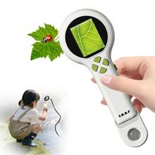 Handheld Digital Microscope For Kids With Endoscope Camera, 2" HD Screen, Portable STEM Science Toy, Pocket Microscope With Photo & Video Recording - Green - View 7