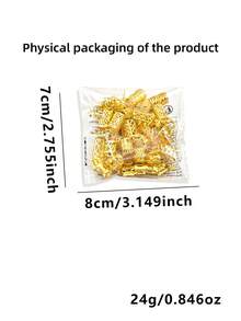 70pcs Gold Dreadlock Hair Rings Set, Braiding Design Hair Accessories, Adjustable Hair Ornaments Suitable For Women And Girls' Braids - Gold - View 7