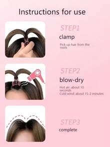 1pc Natural Volumizing Styling Tool, Suitable For Bangs Styling And Adding Volume, Manual Hair Curler, Essential Styling Tool.,Clips For Hair - Multicolor - View 3