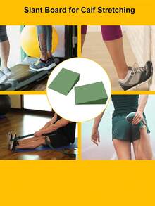 2 Pieces Set Yoga Auxiliary Brick Board Squat Board Series Squat Improvement Mat Wrist Guard Board Slant Board Triangle Yoga Slant Board Suitable For Gym Exercises, Suitable For Both Men And Women Gym Equipment - Multicolor - View 4