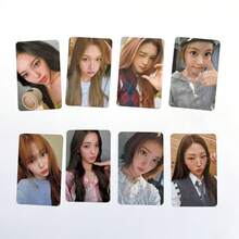 8pcs/Girl Group Photo Card Set, Double-Sided High-Definition Printing, Durable Cardboard Design, Suitable For Music Lovers Gift, Fan Collectibles, Artist Collection - Multicolor - View 8