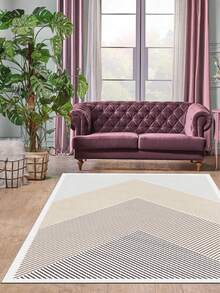Digitally Printed Non-Slip Washable Runner And Area Rug Living Room Carpet, Modern Design | Modern, Scandinavian, Bohemian And Classic Styles | 100% Polyester - Red - View 6