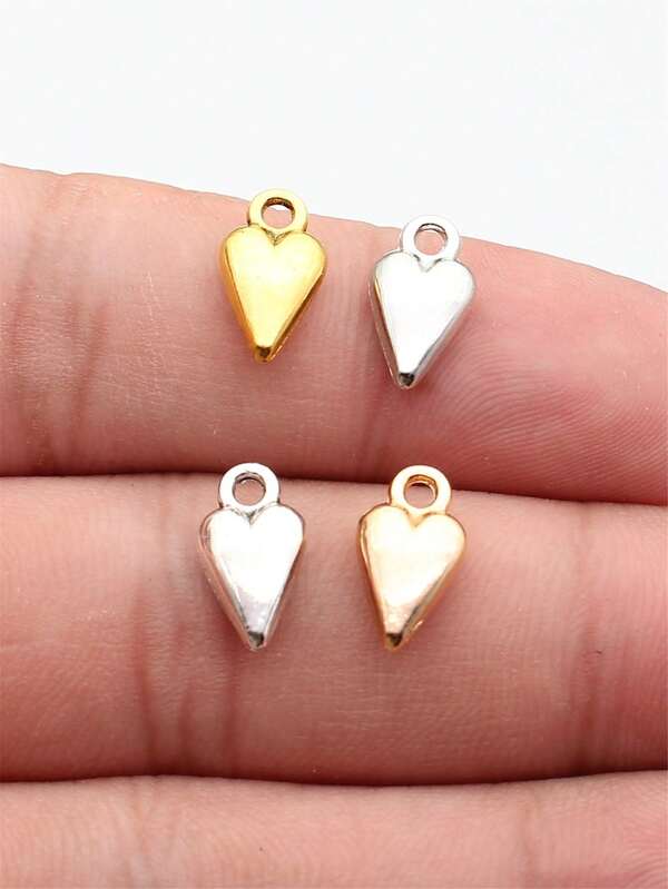 20pcs 13x7mm Heart Charms Pendant For DIY Jewelry Making Necklace Keychain Phone Chain Bracelet Making Accessories Handmade Craft Making Findings