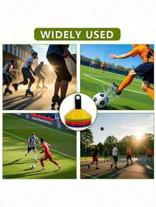 1Pc Multi-Color Flat Training Marker Cone Disc, Wear Resistant Durable PE Material Lightweight Agility Training Gear, Universal Sports Marker Suitable For Soccer, Basketball, Running Training & All Skill Levels - Multicolor - View 4