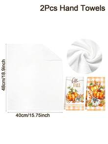 2 قطعة مناشف مطبخ Hello Fall، 40*48 سم قماش أطباق بنمط اليقطين، مناشف يد من الميكروفايبر الناعم الماص بنقشة Buffalo Plaid، ديكور عطلة الخريف، ديكور المطبخ، ديكور الطاولة، ديكور المنزل، ديكور الحمام، هدية تدشين المنزل، ديكور - يقطينة الخريف - مشاهدة 13