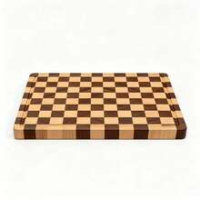ONESIMCR (17x12 Inches) Large Checkered Cutting Board, Bread Board. Made From High-Quality Acacia Wood,  Suitable For Home Kitchens And Restaurants. Ideal For Cutting Meat, Cheese, Bread, Vegetables, And Fruit. - View 8