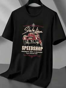 Camisetas masculinas plus size - Preto - Ver 1