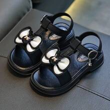 Vicvait Girls' Comfortable Soft-Sole Sandals, Versatile Children's Sandals, Summer Korean Style - Black - View 5