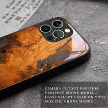 24h Shipping From DE – Coque téléphone : Motif d'art en bois de résine épissé, verre trempé noir – Élégante – Apple  11/12/13/14/15/16/17 Pro Max/Plus/SE/Air –  Galaxy S21/S22/S23/S24/S25 Ultra - 1 imagen principal - Ver 7