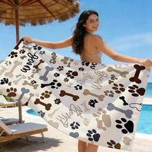 1pc Realistic 3D Dolphin Print Microfiber Beach Towel, Quick Dry Sand Resistant Super Absorbent Swimming Towel, Large Rectangle Beach Blanket For Summer Vacation Pool Travel Camping Bath Use - Multicolor - View 8