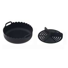 3-Compartment Silicone Air Fryer Liner, Reusable Non-Stick Divided Liner, High Temperature Resistant Air Fryer Accessory, Cook Multiple Foods Simultaneously Without Flavor Mixing - View 11