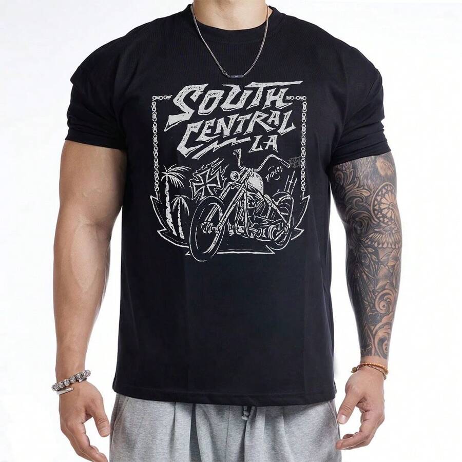 Men T-Shirts - 黑色 - 查看 1