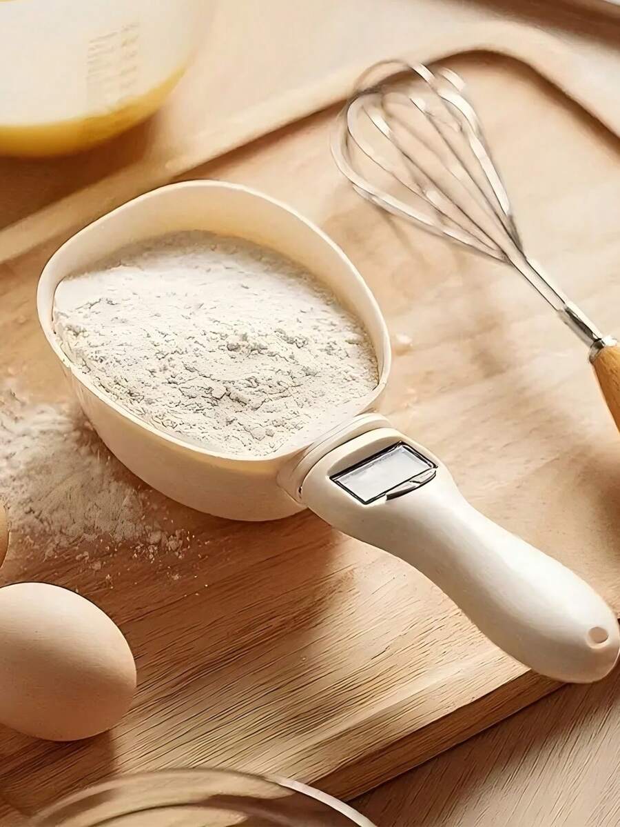 [talla grande Vendido] Cuchara Medidora Electrónica, Báscula de Gramos, Cuchara Medidora de Harina y Alimentos, Báscula de Café y Leche, Ayudante Esencial para Hornear y Hacer Pasteles, Capacidad Máxima 800 Gramos, 4 Conversiones de Unidades, Pantalla LED de Alta Definición. (Baterías No Incluidas) - Escala de cuchara - Ver 1