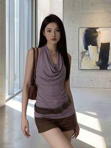 Women Tops - Purple - View 8