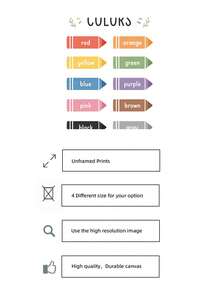 1pc Frameless Colorful Educational Poster, Printable Wall Art For Education, Colorful Charts, Children's Educational Wall Decor, Classroom Decoration, Home Teaching Print, Aesthetic Apartment, Back-To-School Season, Dorm Essentials - Crayon - View 6