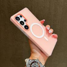 Funda para Teléfono - Diseño de funda para teléfono en un solo color, compatible con Samsung Galaxy S24, S25 Ultra, S23 Plus, S25 Edge, S24 FE, S22 Ultra 5G, S26 y S26 Ultra. - Blanco - Ver 8