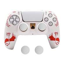 Funda protectora de silicona suave para mando de juego, pegatina de patrón de araña para panel táctil del mando, accesorios de tapa de joystick - Ver 7