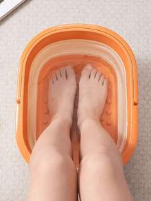 Adult Foldable Massage Foot Bath Basin, Portable Foot Bath Basin With Massage Points, Suitable For Christmas Self-Care, Home And Dorm Use. Minimalist Design, With Lid, Deep Soak Foot Bath, Halloween Relaxation Essential. This Foldable Foot Bath Basin Is An Ideal Choice For Home Pedicure And Stress Relief, Also An Ideal Holiday Gift For Health Enthusiasts, A Must-Have Self-Care Tool For Holidays And Vacations. - Multicolor - View 9