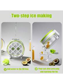 1件 2合1水瓶與冰塊容器，適用威士忌或調酒，觸控式壓冷系統，亦可作為派對或廚房飲品冰模杯，不可重複填充 - 彩色 - 查看 7