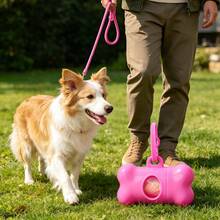 1pc Plain Pet Poopbag & 1pc Bone Shaped Poopbag Storage Box For Outdoor - View 5