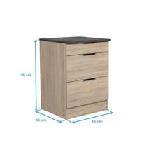Miroytengo Conjunto de muebles cocina Arko Roble Áspero y Negro con módulos: 3 cajones, horno 60 cm, 2 puertas, 2 módulos aéreos 80 y 60 cm ancho con estantes internos. Almacenamiento Cocina 60x86x60 cm. - Negro - Madera claro - Ver 8