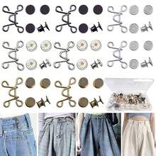 2/4/6/8Sets Nail-Free Metal Jeans Button Snaps Detachable Pants Clips Buttons Pins DIY Waist Tightener Clothing Buckles Sewing Tools - Multicolor - View 21