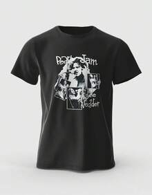 Camiseta Básica Eddie Vedder Cantor Banda  Rock - Negro - Ver 1