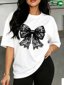 Classic, Loose-Fitting Printed T-Shirt, Unisex For Men And Women, World Style, Couple's T-Shirt, 100% Cotton. Can Be Worn As Underwear Or Outerwear, A Must-Have For The - 白色 - 查看 1