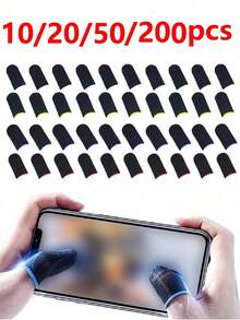 Set 10pcs/20pcs/50pcs/200pcs Sarung Jari Gaming Ultra Tipis Anti-Selip Anti-Keringat, Cocok untuk Ponsel, Tablet, Kontroler Game, Halus dan Bebas Lag - MultiWarna - View 2