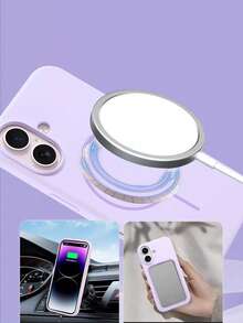 Liquid Silicone Magnetic Phone Case Compatible With Apple 18 Pro Max/17Promax/16/15/14/13/12/Phone Case - Elegant Purple - View 4