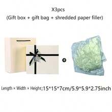 3pcs Gift Box Set, Ribbon Bow Gift Box, Suitable For Holiday Gift Packaging, Birthday/Christmas/Valentine's Day/Halloween/Wedding Holiday Gift Packaging Supplies - Off-white - View 13