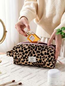 Leopard Print Luggage Organizer Bag, Clothing Storage Bag, Storage Cube Set, Luggage Storage Bag Set, Dormitory Bedroom Travel Essential Supplies - Multicolor - View 6