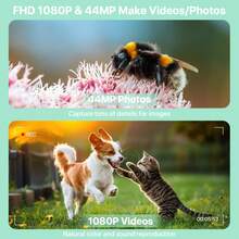 Nicamery 最新 1080P 44MP 數位相機，適合攝影、數碼隨手拍與拍攝相機，16倍變焦 32GB 記憶卡，輕巧旅行相機，適合青少年與長輩禮物 - 綠色 - 查看 3