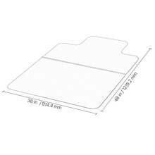 Chair Mat With Lip, 36 X 48-Inch Office Chair Mat For Low Pile Carpeted Floors, Plastic Floor Protector Rug With Studded, Non-Slip & Easy To Clean, Smooth Glide Under Desk Rug For Home Office - 36 x 48 inch, PVC - Xem 10
