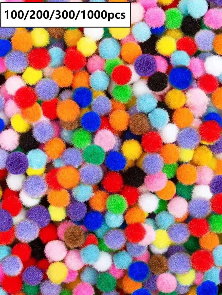 100/200/300/1000pcs Macaron Color Twist Sticks DIY Toys, Twist Sticks Cartoon Yarn, Mixed Colors Random - Multicolor - View 1