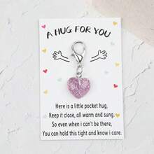 1pc/8pcs Heart Keychain, Unisex, With Encouragement Card, Durable Keychain, Thoughtful Gift For Teachers, Moms, Girlfriends, Best Friends, Birthday, Teacher's Day, Graduation Season, Back To School Season, Thanksgiving Small Gift - Multicolor - View 16