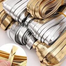 5M/Pack Golden/Silvery Artificial Leather Rope -Soft And Flexible Craft Rope, Suitable For DIY Jewelry Making, Bag Chains And Gift Envelope Straps - 5M/pack - View 3