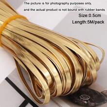 5M/Pack Golden/Silvery Artificial Leather Rope -Soft And Flexible Craft Rope, Suitable For DIY Jewelry Making, Bag Chains And Gift Envelope Straps - 5M/pack - View 12