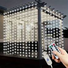 Remote Control LED Fairy String Lights, 8 Lighting Modes USB Powered, Indoor Decoration, Suitable For Christmas, Wedding, Garden, Party Decorative Lighting - USB Curtain Light - View 6