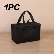 1pc/2pcs Portable Aluminum Foil Large Capacity Insulated Storage Bag, Available In Blue, Black And Red, Durable Zipper, Suitable For School Commute, Picnic, Outdoor Travel And Daily Meals, Multi-Color Options - Multicolor - View 11