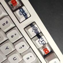 卡通動漫電競鍵帽 R4 補充鍵組 ESC 補充鍵，Cherry 原廠高度，PBT 材質耐磨耐用，相容 XTRFY、Wooting、Leopold，卡通可愛風，適用於辦公電競打字機械鍵盤，個性化鍵帽，節日生日禮物 - 查看 4