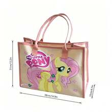 Miniso Bolsa de lona con personaje Fluttershy base beige para uso diario & compras - Negro - Ver 5