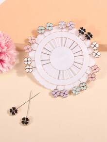 1 Pack 20pcs New Vintage Resin Middle Eastern Brooch Scarf Pins, Suitable For Daily Use, Random Color Shipping Order - Multicolor - View 2
