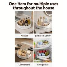 Joybos 360° Spinning Disk, Kitchen Turntable Multifunctional, Storage And Organizing Boxes, Spinning Disk Display, Smooth Base, Large Capacity For Spice Rack, Space Saving Skincare Organizer, Dormitory, Refrigerators, Bathroom Vanities, Under Sinks, White - View 11