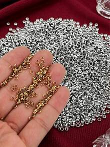 100pcs 304 Stainless Steel 1.5mm Gold Plated Round Tube Crimp Beads For DIY Jewelry Making Pendants - Beads - View 1